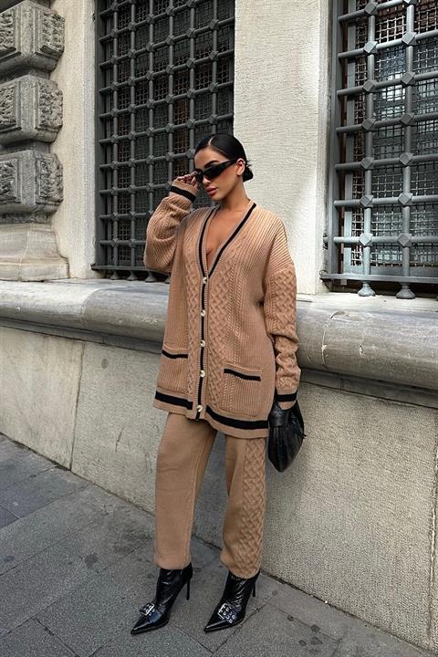 ISABELLE KNIT LUX LOUNGE SET (CAMEL)