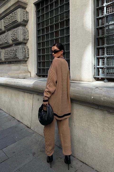 ISABELLE KNIT LUX LOUNGE SET (CAMEL)