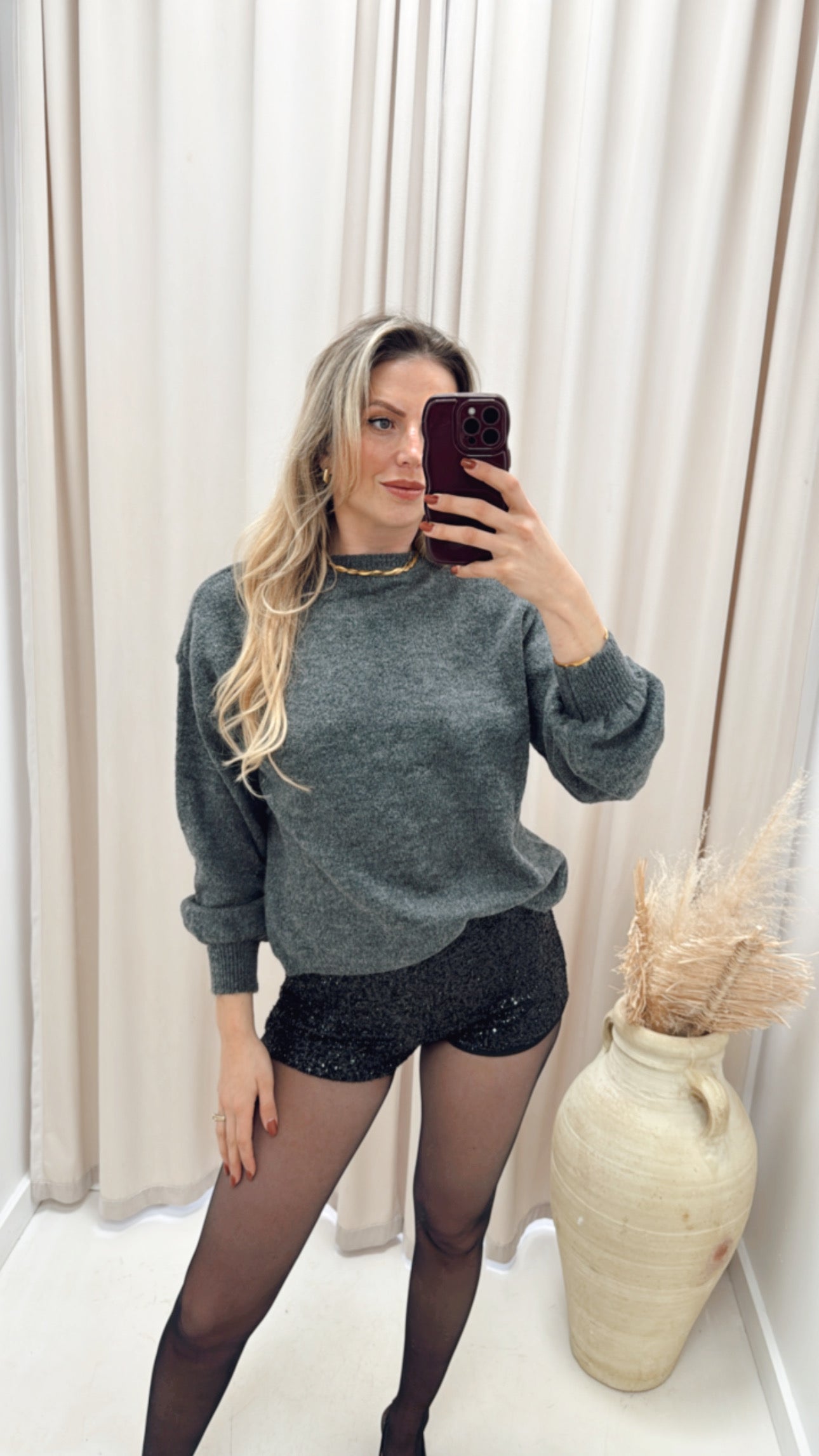 TATIANA SEQUIN SHORTS (BLACK | SILVER | BURGUNDY)