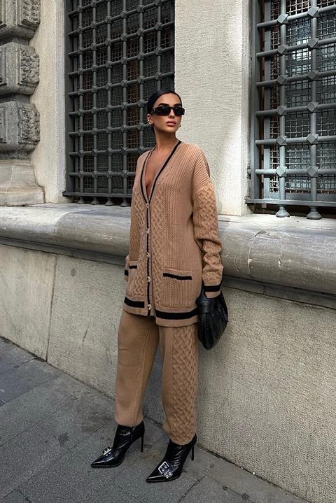 ISABELLE KNIT LUX LOUNGE SET (CAMEL)