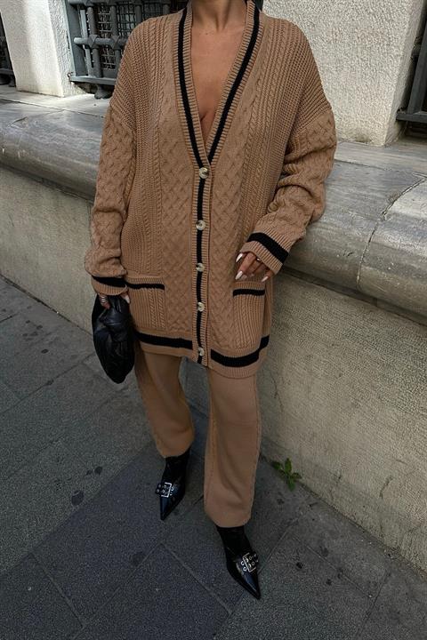 ISABELLE KNIT LUX LOUNGE SET (CAMEL)