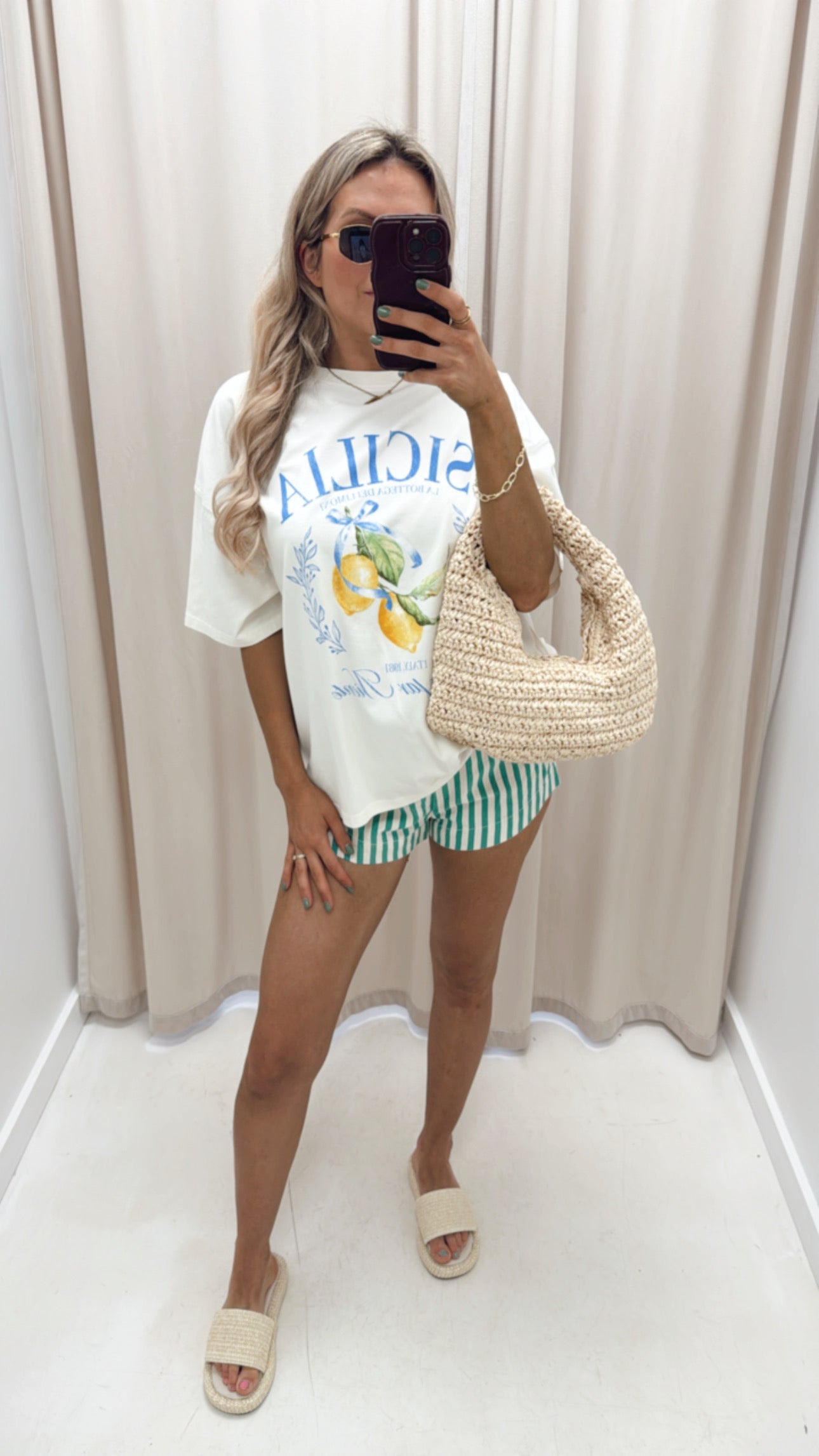 BILLY STRIPED SHORTS (GREEN)