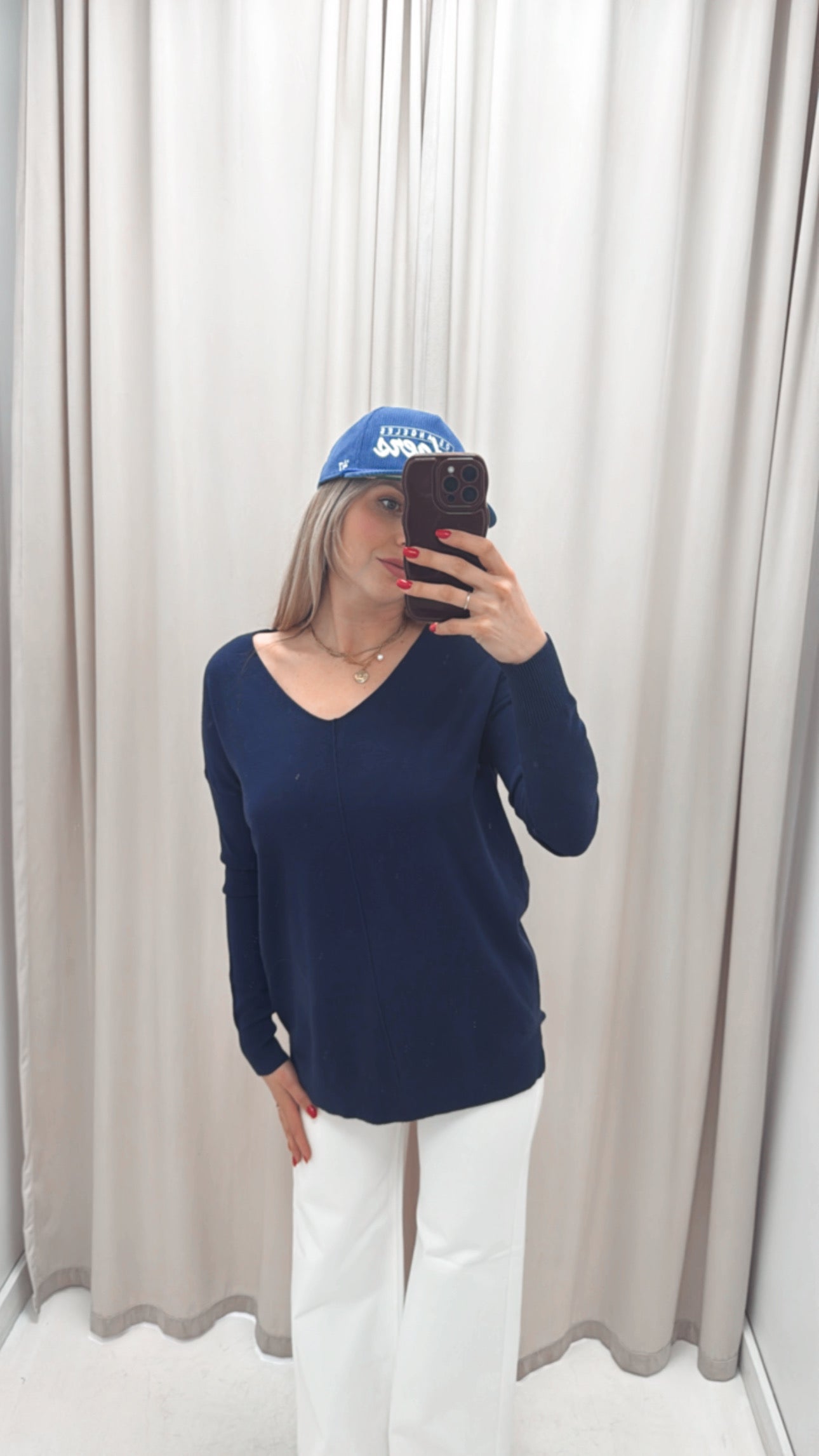 NEW LAYLA SWEATER (NAVY) | BEST SELLER