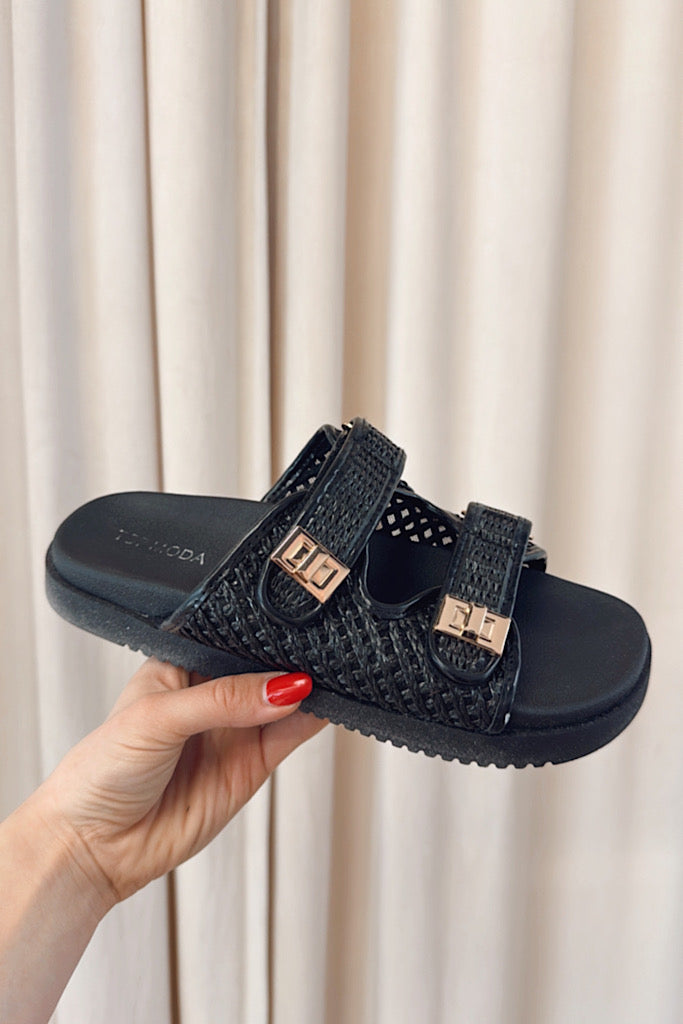 SOPHIE BLACK & GOLD SANDAL (HOT RESTOCK)