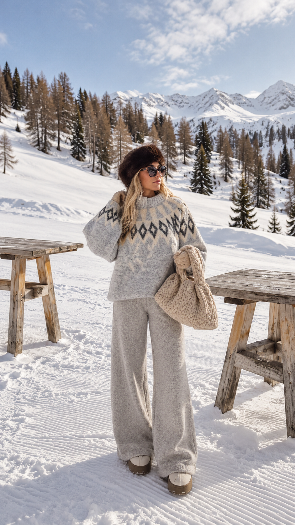 REYKJA FAIR ISLE O-NECK (GREY) | ONLY