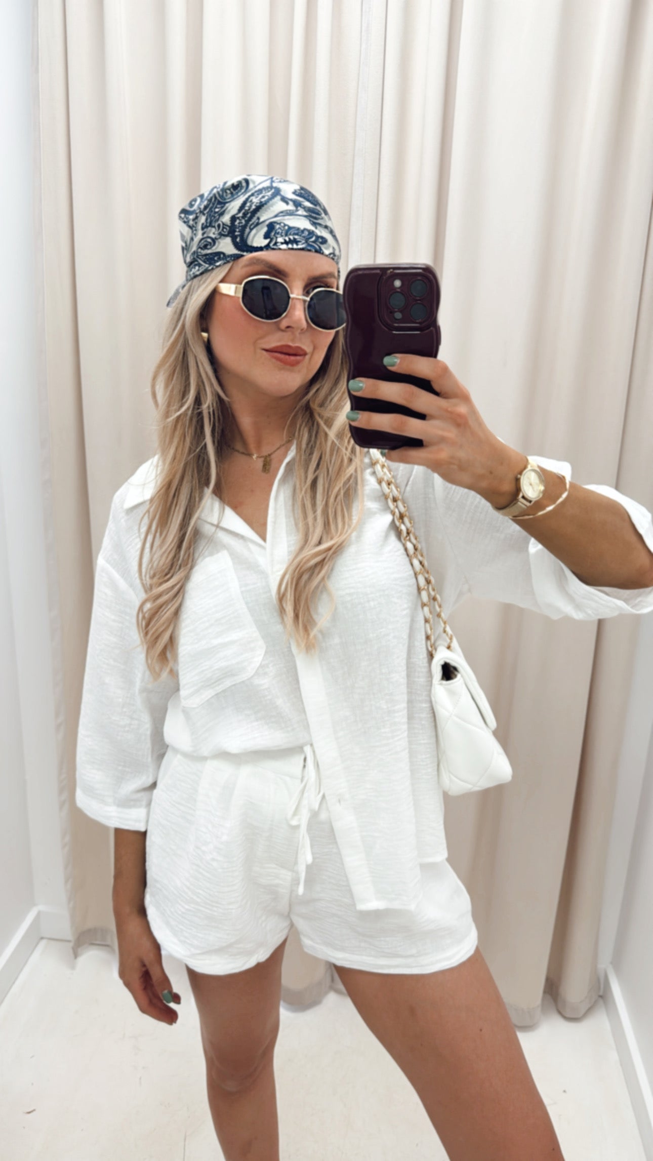 NIKKI TWO PIECE LINEN SET (WHITE)