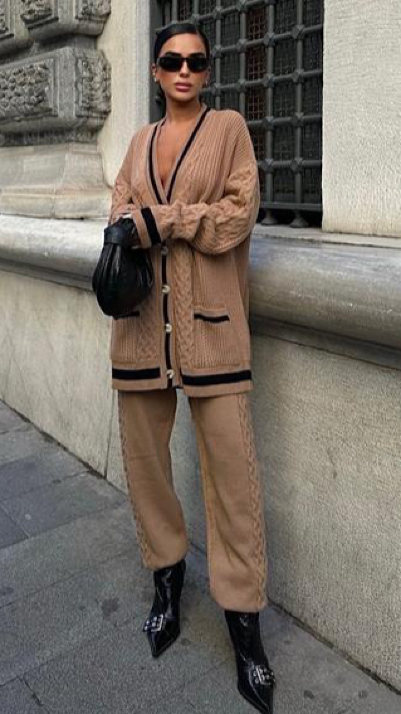 ISABELLE KNIT LUX LOUNGE SET (CAMEL)