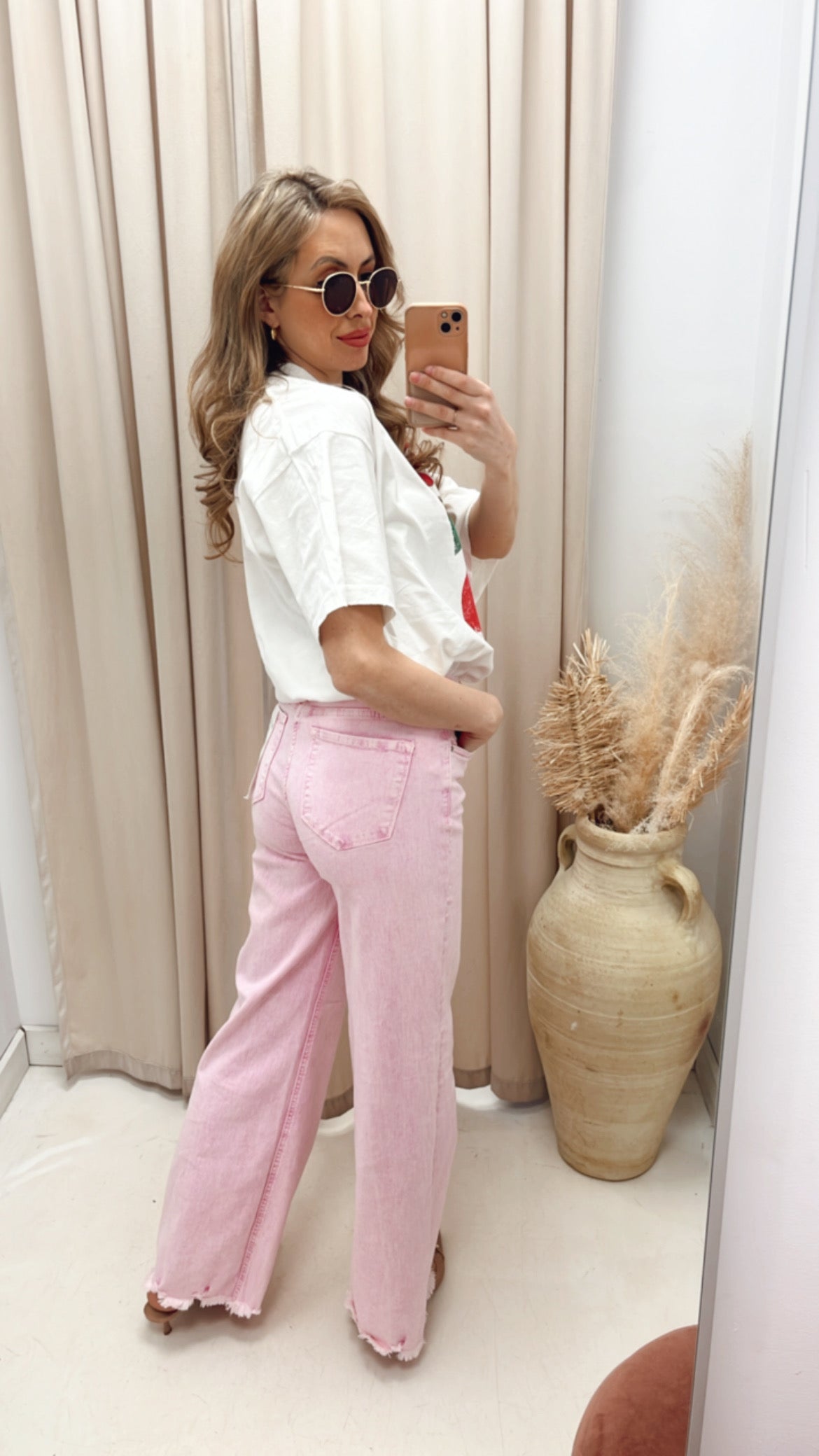 NEW SHERRI WASHED PINK DENIM JEAN (RISEN)