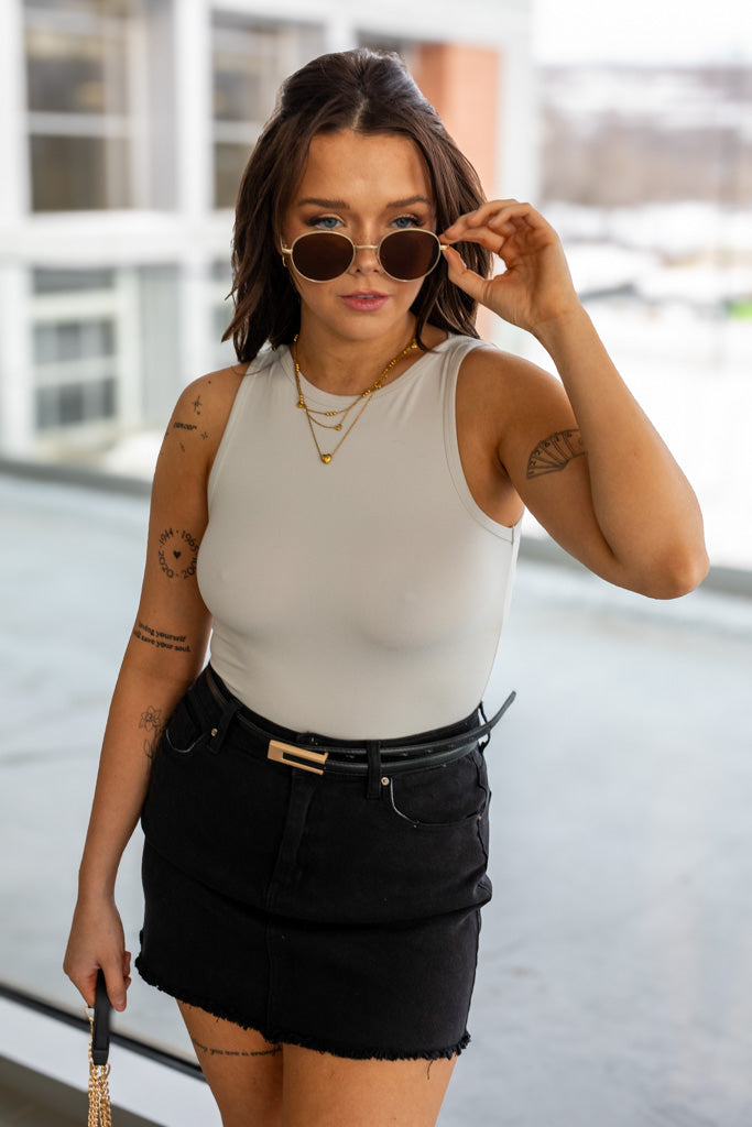 NEW WILLOW DENIM SKIRT (BLACK) | RESTOCK