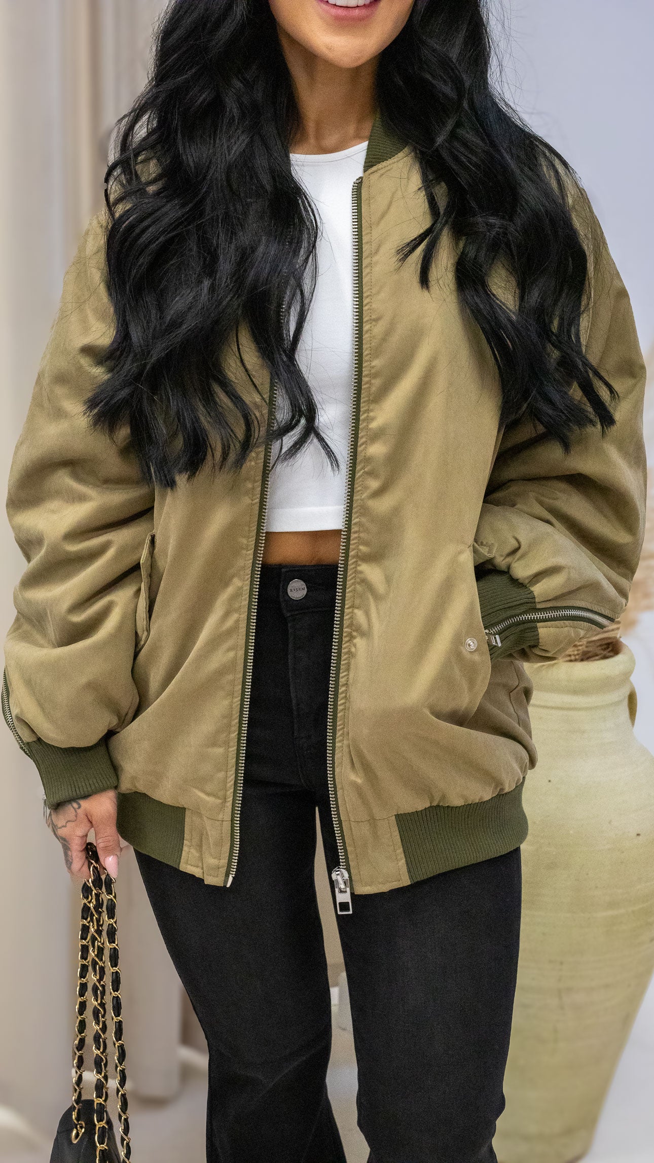 HYFVE GREEN BOMBER JACKET