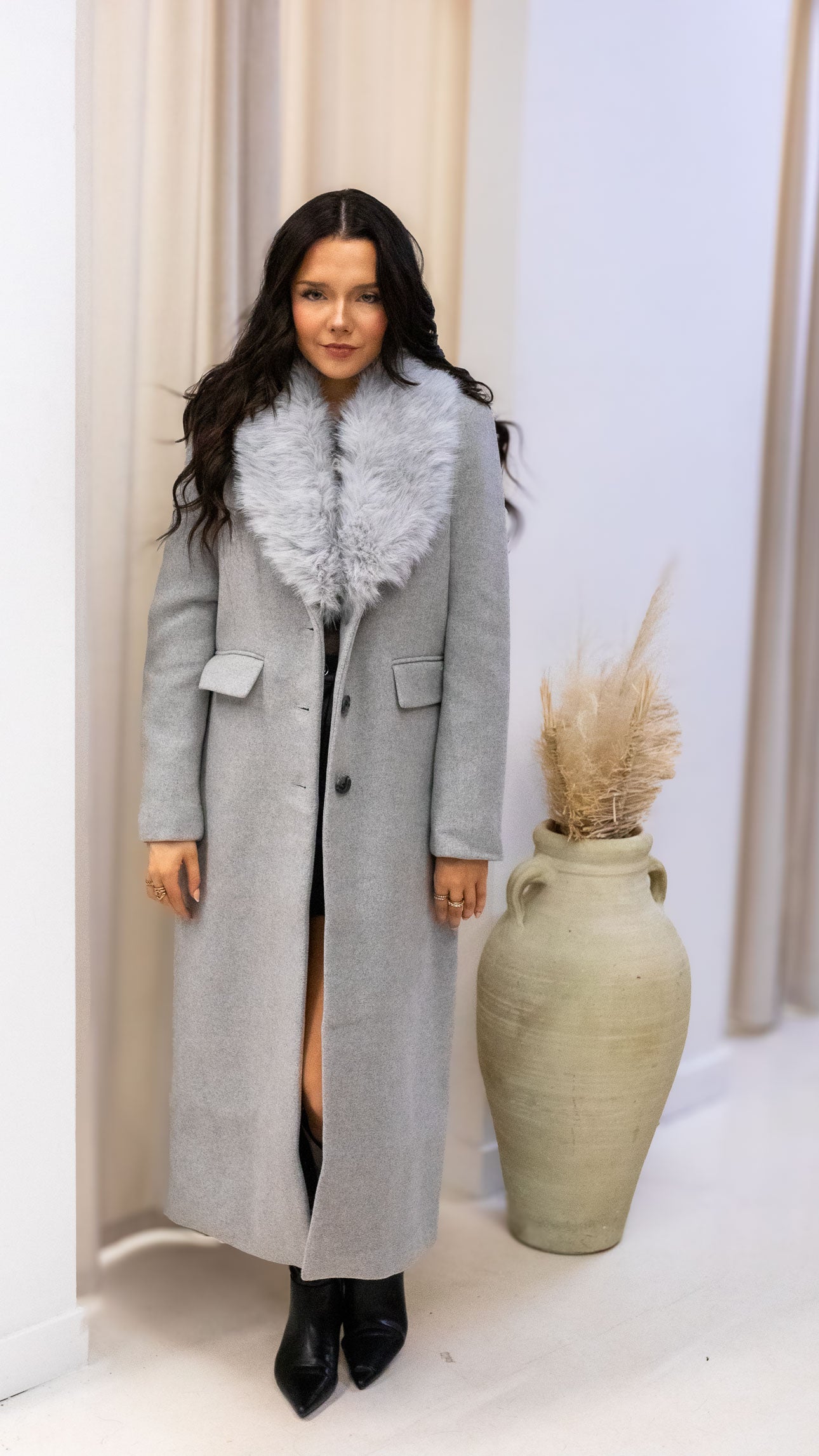 FAUX FUR DRESS COAT | ONLY