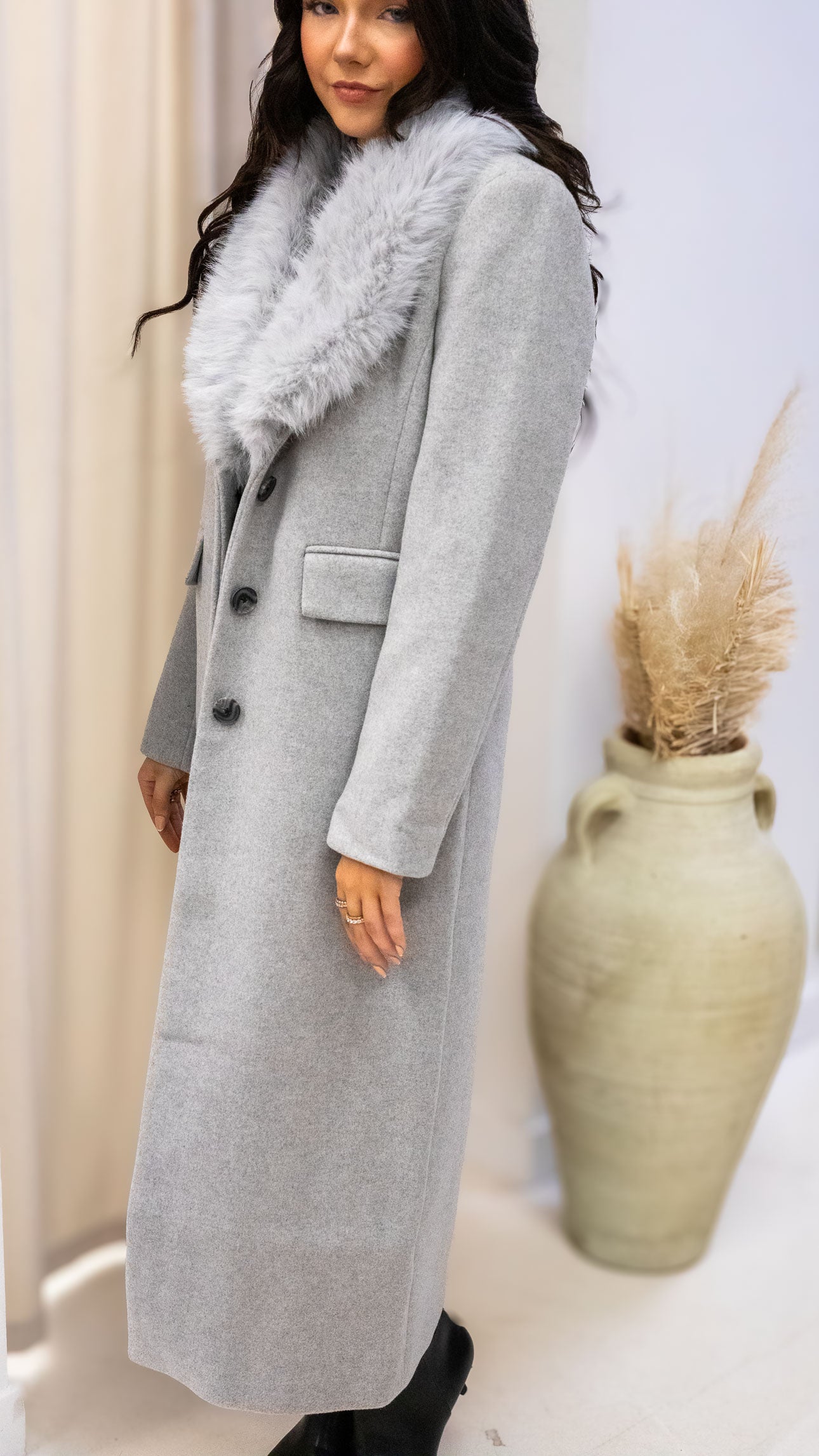 FAUX FUR DRESS COAT | ONLY