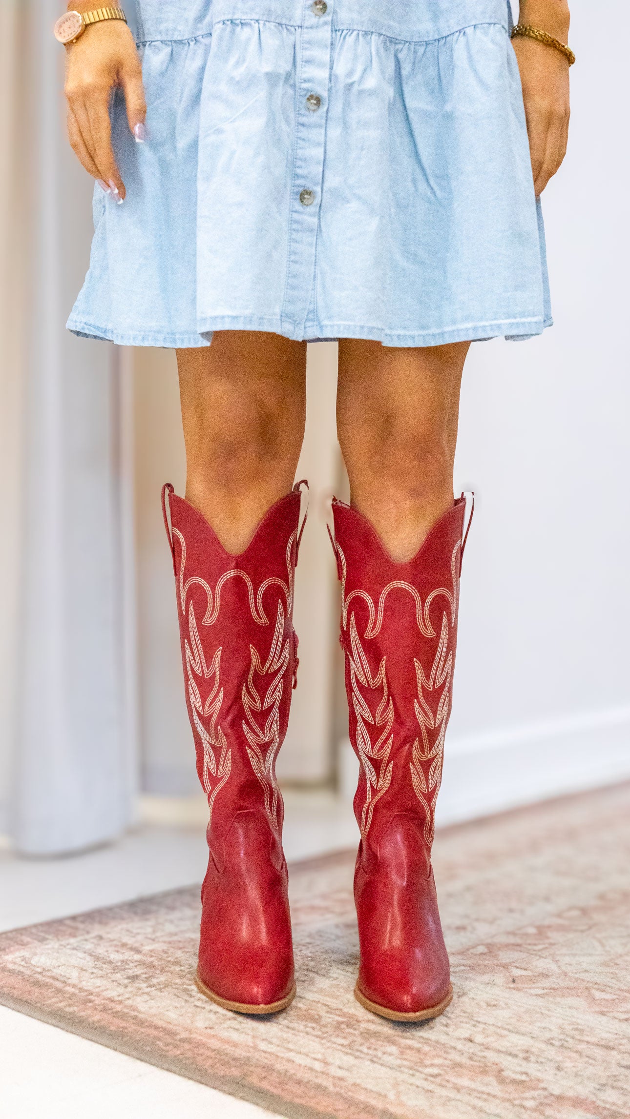 DARIAN COWBOY TALL BOOT (RED)