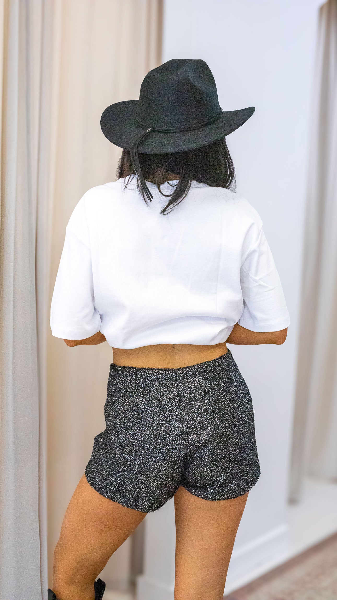 TATIANA SEQUIN SHORTS (BLACK | SILVER | BURGUNDY)