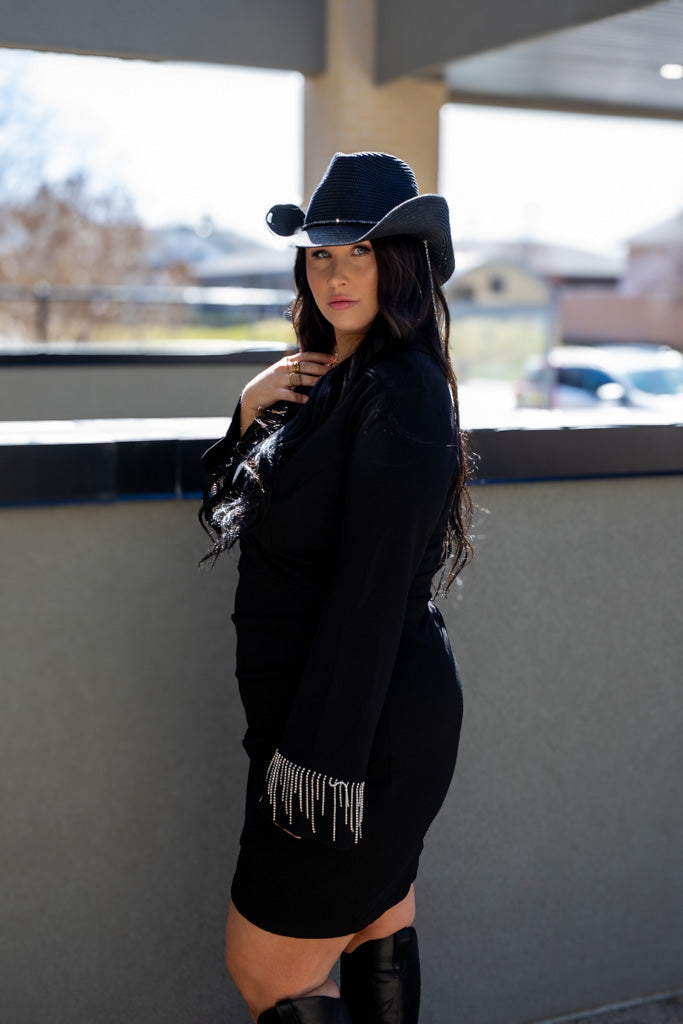 NEW MASON MINI FRINGE DRESS (CURVY)