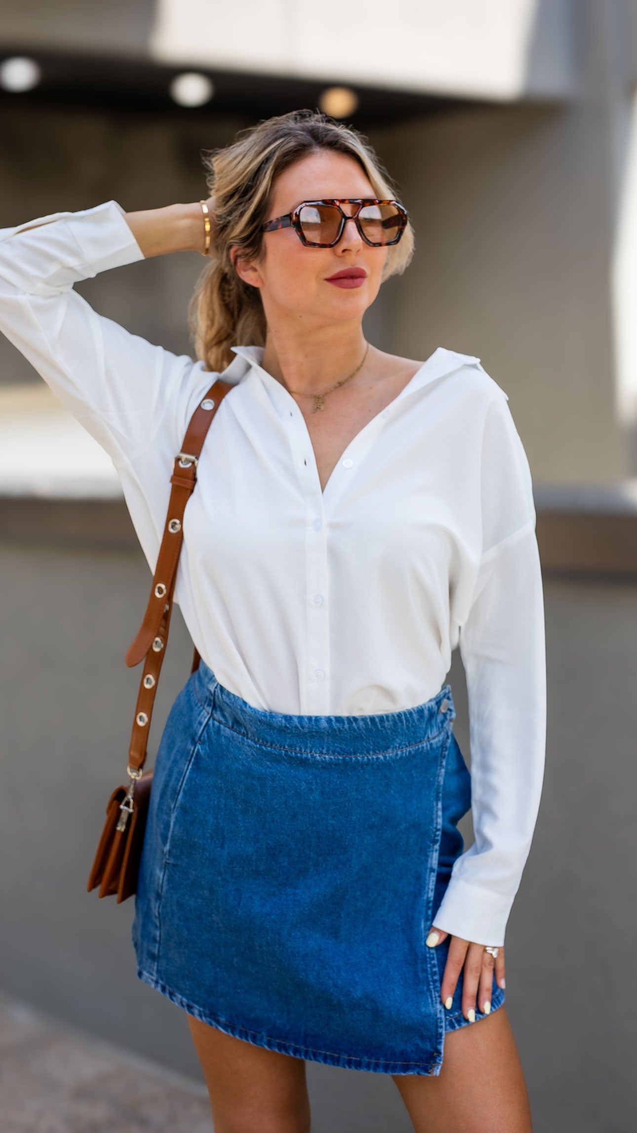 THEA WRAP SKORT DENIM | ONLY