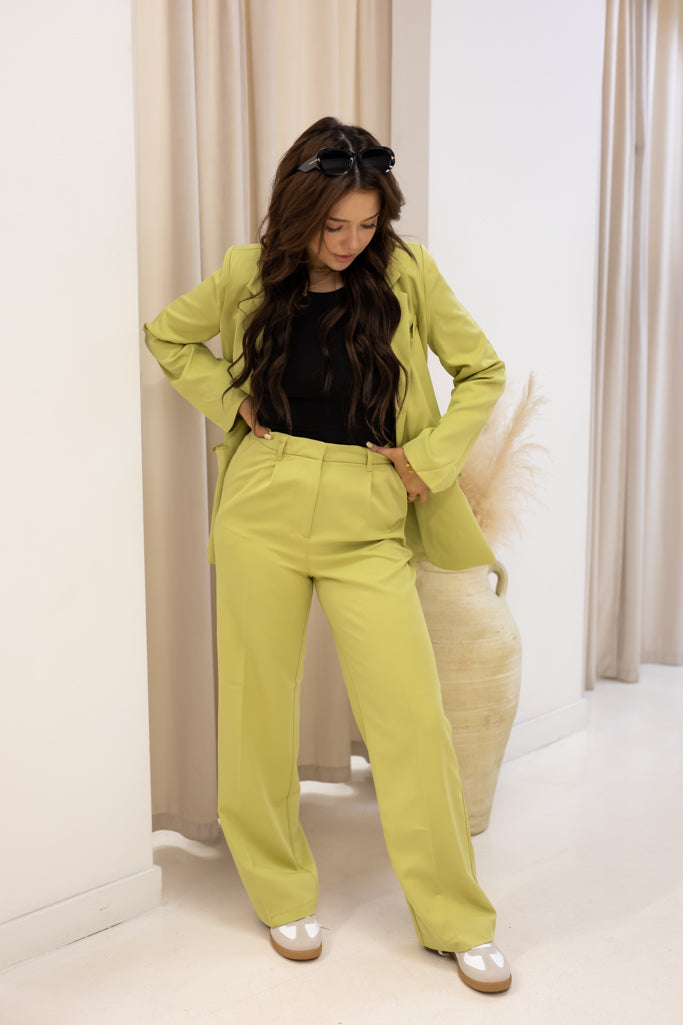 NEW HALLIE TROUSERS (LIME)