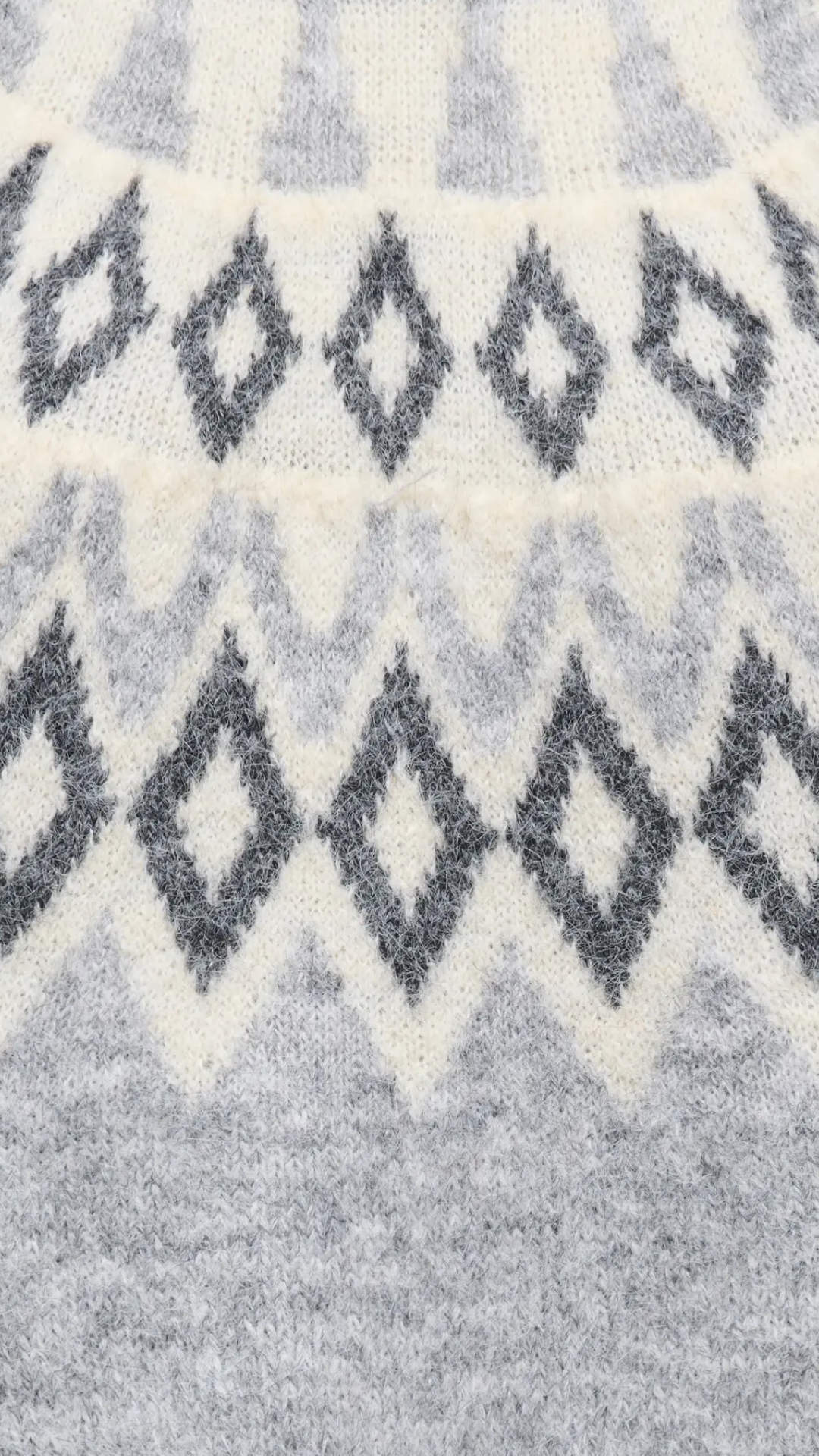 REYKJA FAIR ISLE O-NECK (GREY) | ONLY