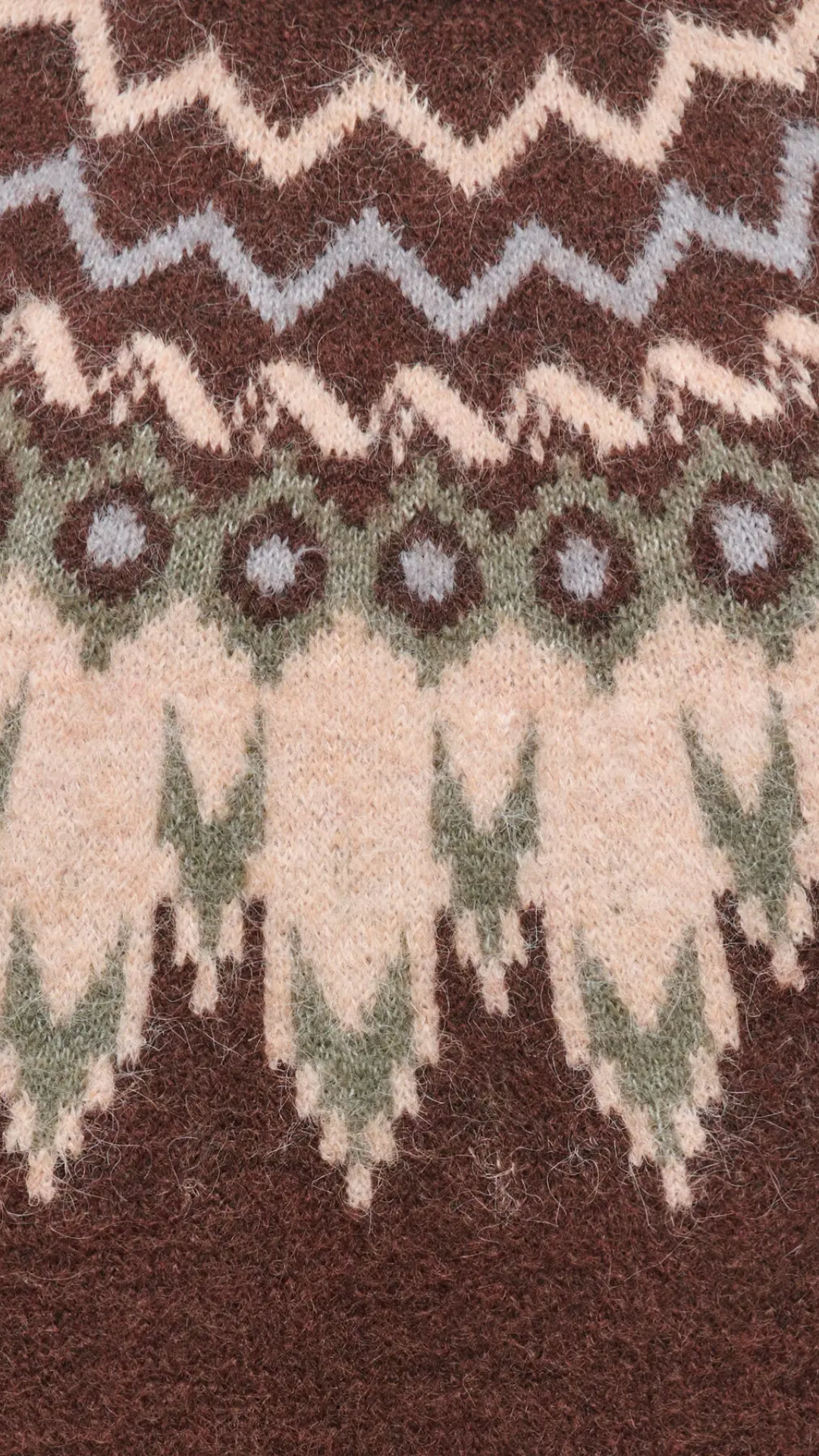REYKJA FAIR ISLE O-NECK (BROWN) | ONLY