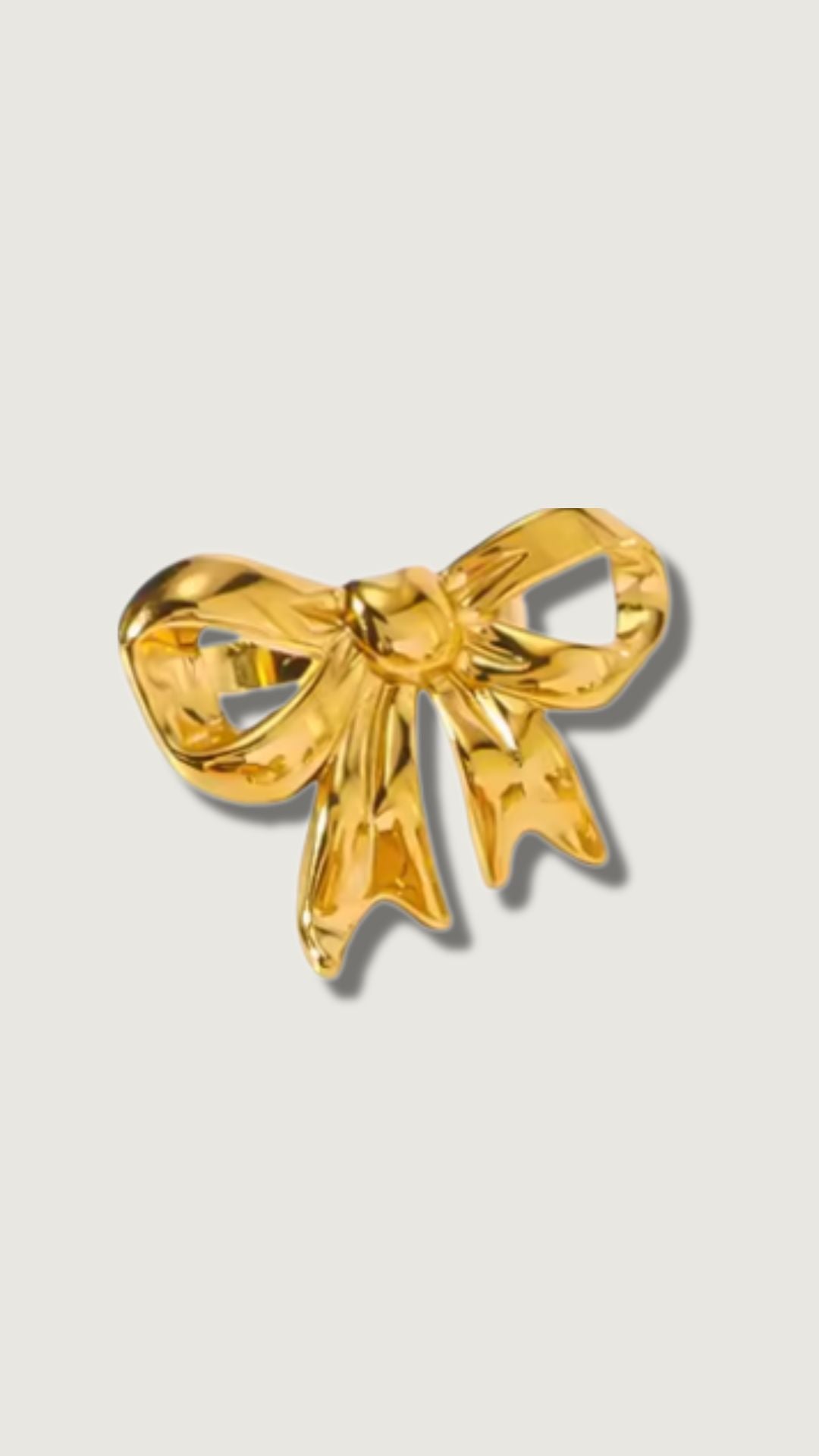 OVERSIZED BOW RING (ADJUSRTABLE) | GOLD