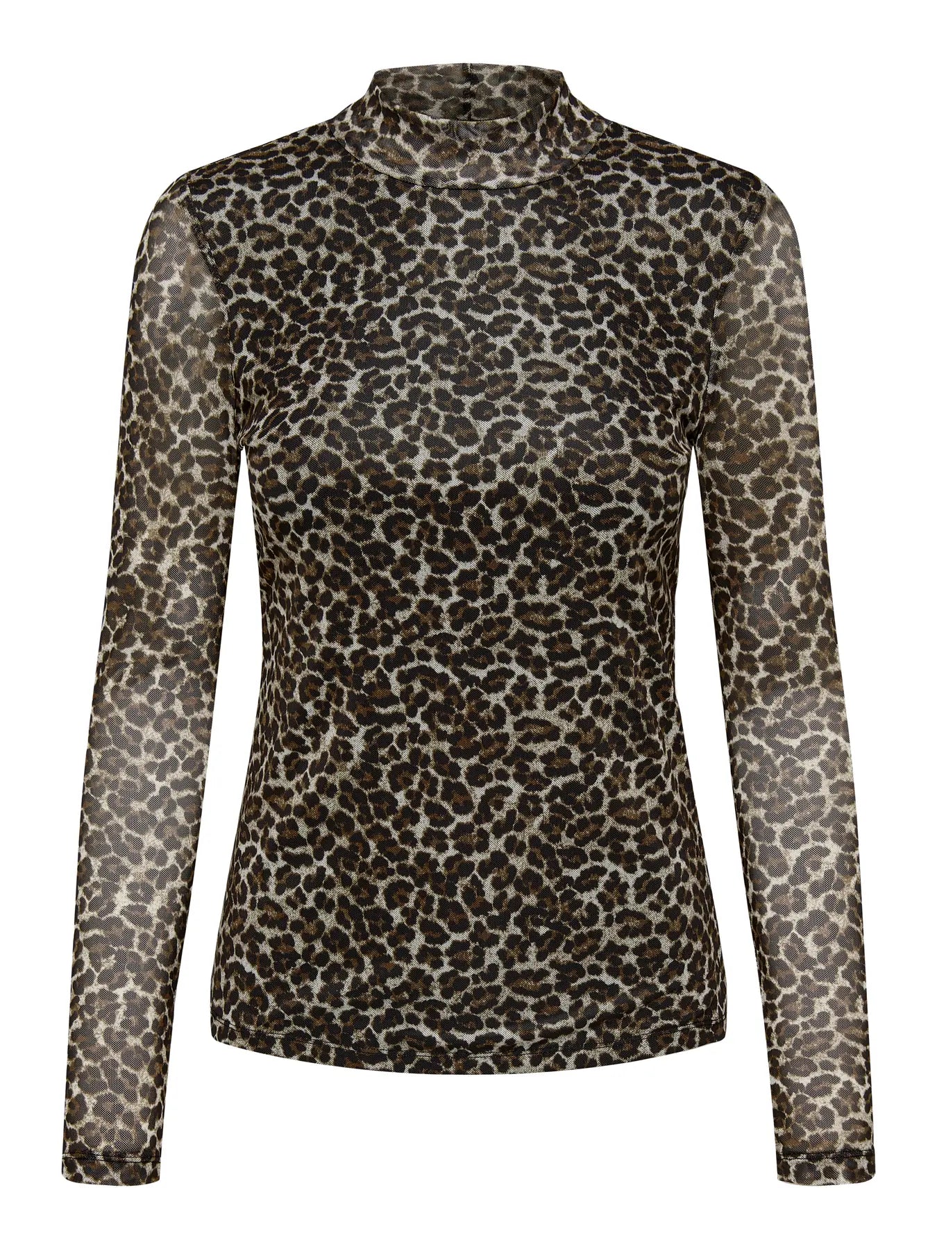 ERICA MESH TOP (ANIMAL PRINT) | ONLY