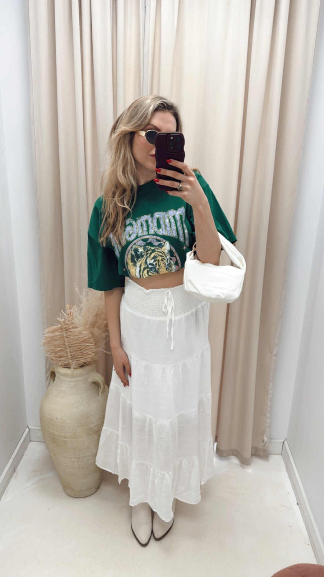 NEW SHANIA TIERED MAXI SKIRT (WHITE)