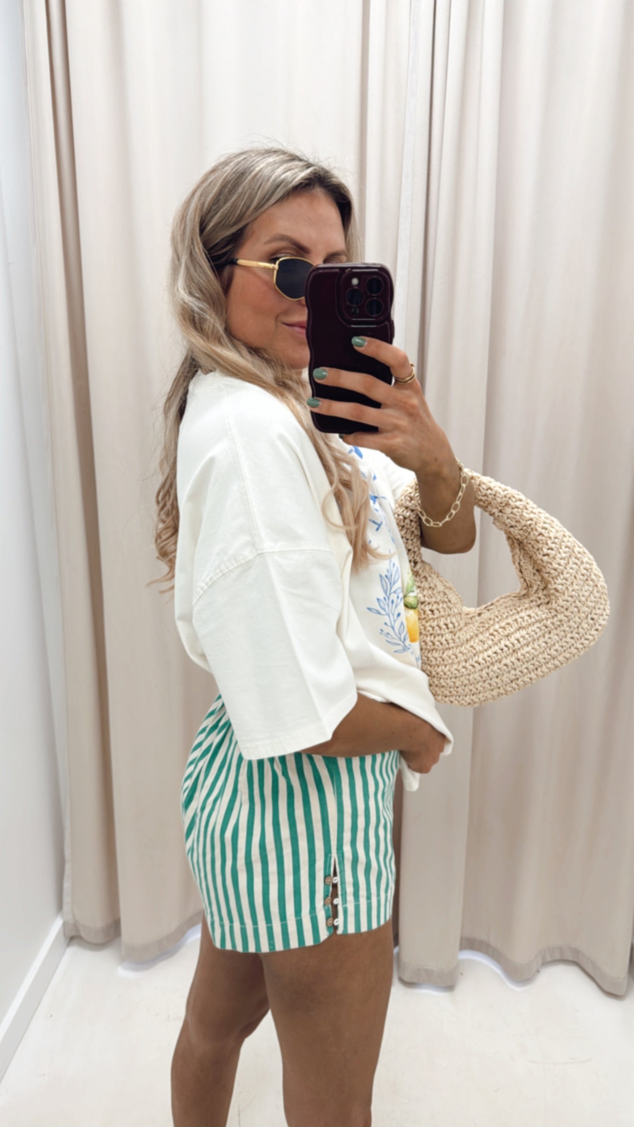 BILLY STRIPED SHORTS (GREEN)