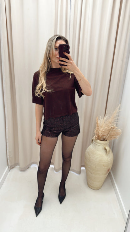 TATIANA SEQUIN SHORTS (BLACK | SILVER | BURGUNDY)