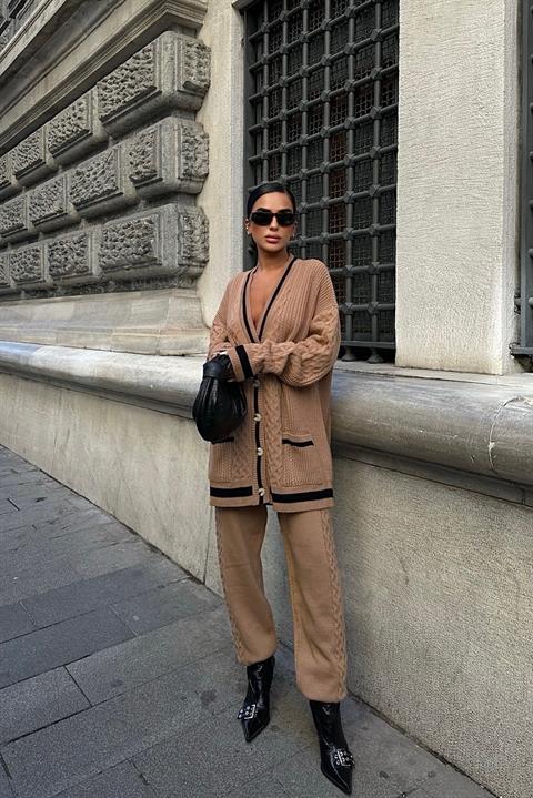 ISABELLE  KNIT LUX LOUNGE SET (CAMEL)