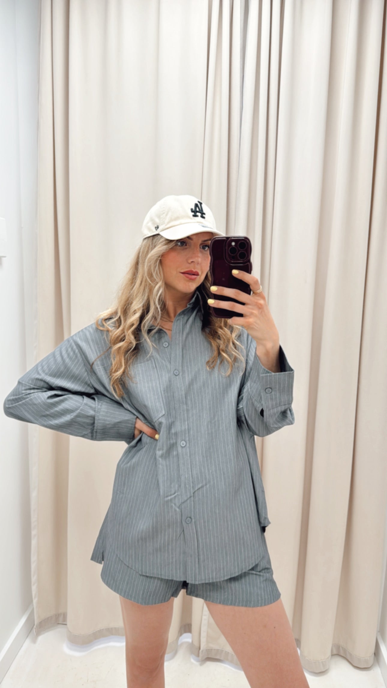 NEW QUIN TWO PIECE SHORT SET (CHARCOAL GREY)