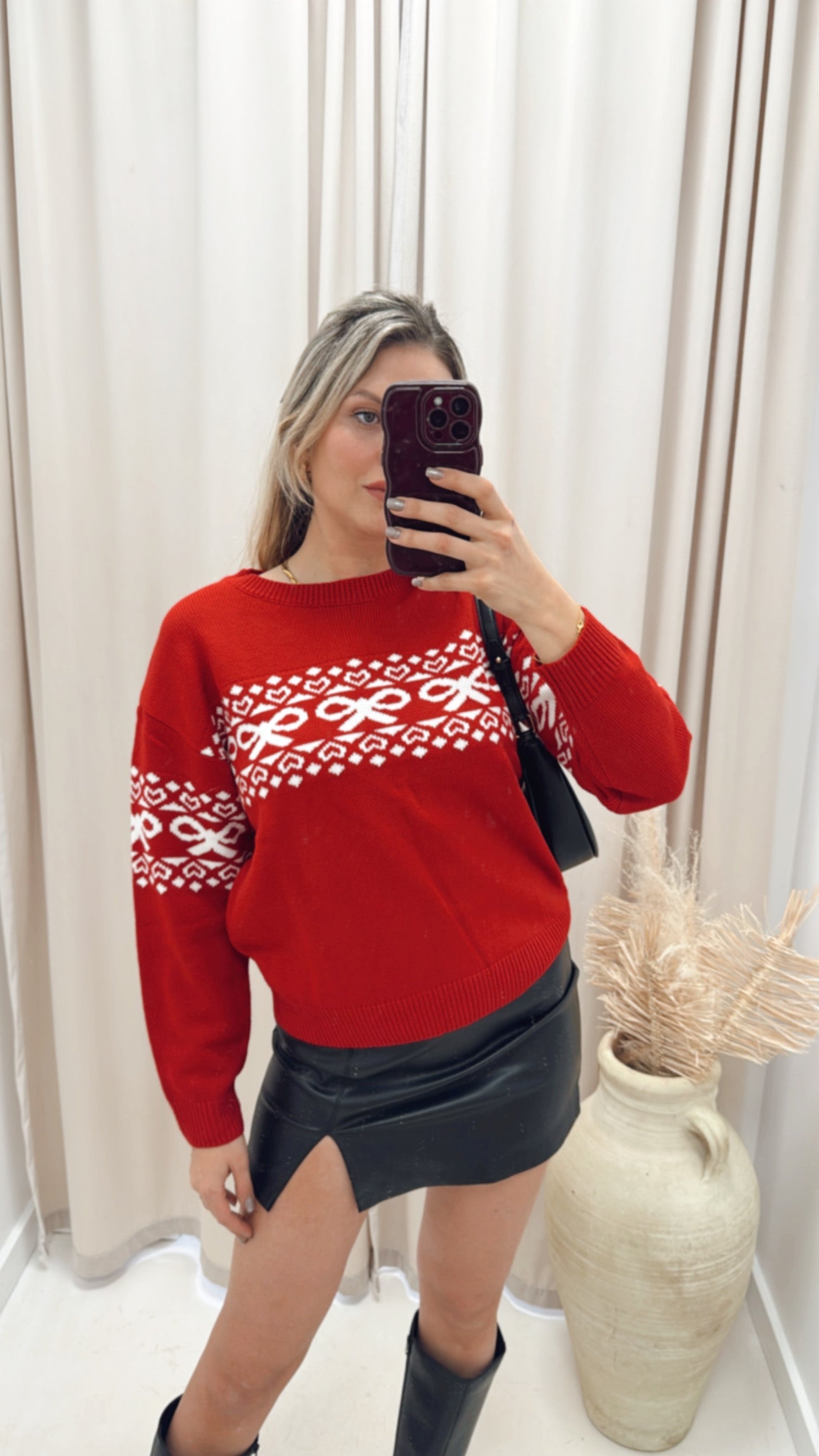 BOW FAIRE ISLE KNIT SWEATER