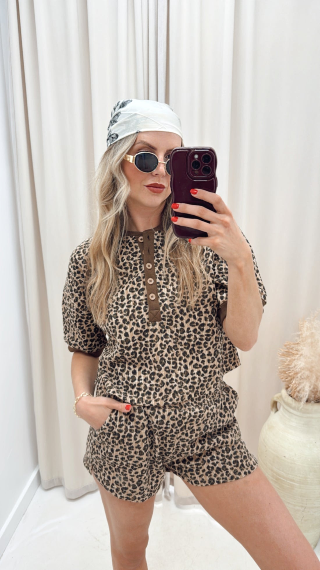 NEW GEORGIA TWO PIECE SHORT SET (ANIMAL PRINT)