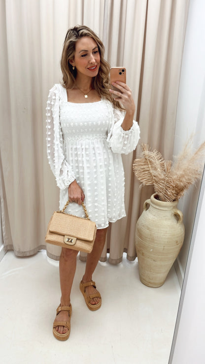 NEW DIOR BABYDOLL MINI DRESS (WHITE) | BEST SELLER | RESTOCK