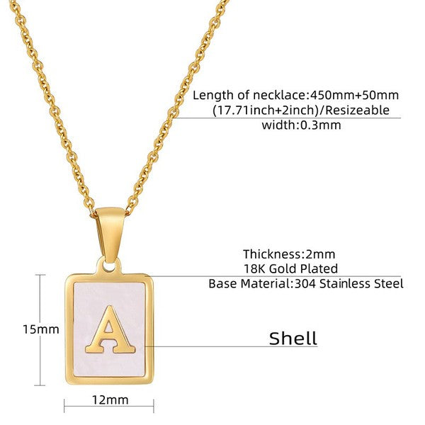 NEW INITIAL MOTHER OF PEARL NECKLACE | BEST SELLER