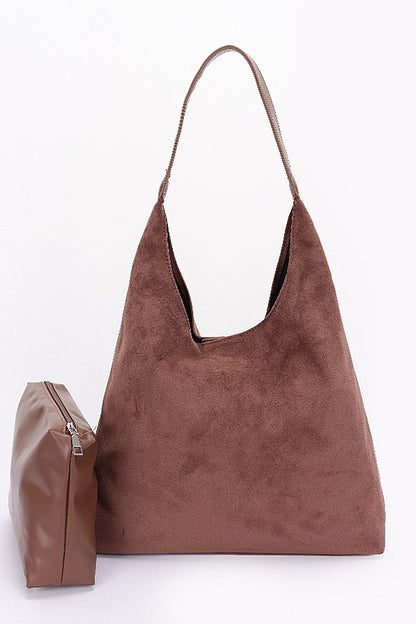 NICOLE SUEDE BAG (BROWN)