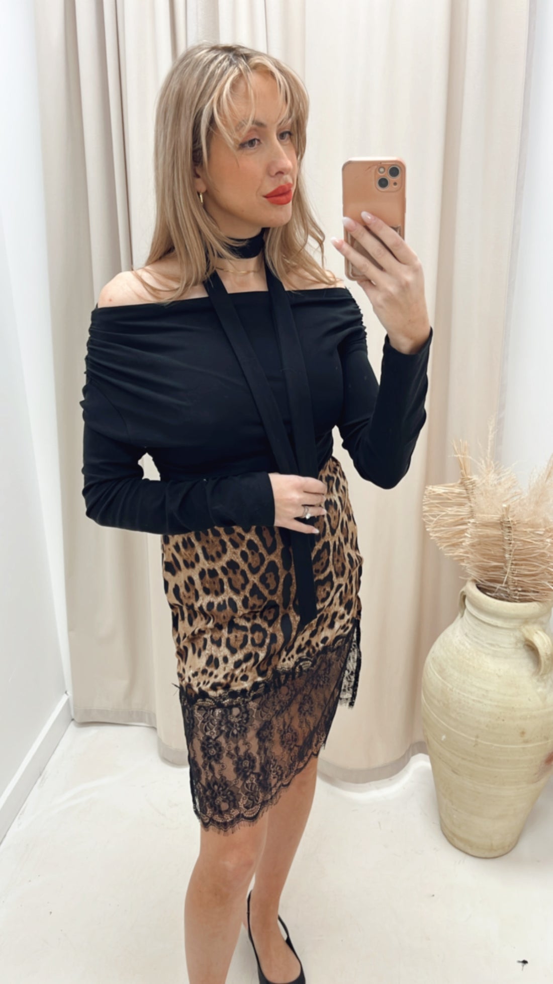 CLARISSA OFF-SHOULDER TOP WITH SCARF