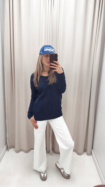 NEW LAYLA SWEATER (NAVY) | BEST SELLER