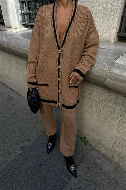 ISABELLE  KNIT LUX LOUNGE SET (CAMEL)