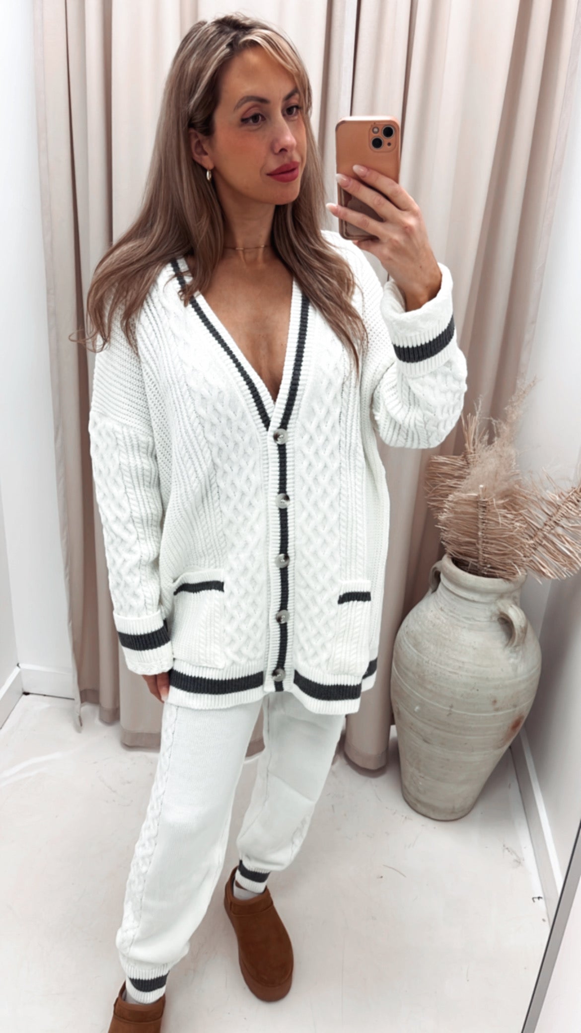 ISABELLE KNIT LUX LOUNGE SET (IVORY)