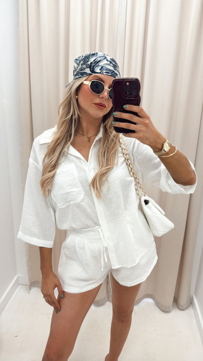 NIKKI TWO PIECE LINEN SET (WHITE)