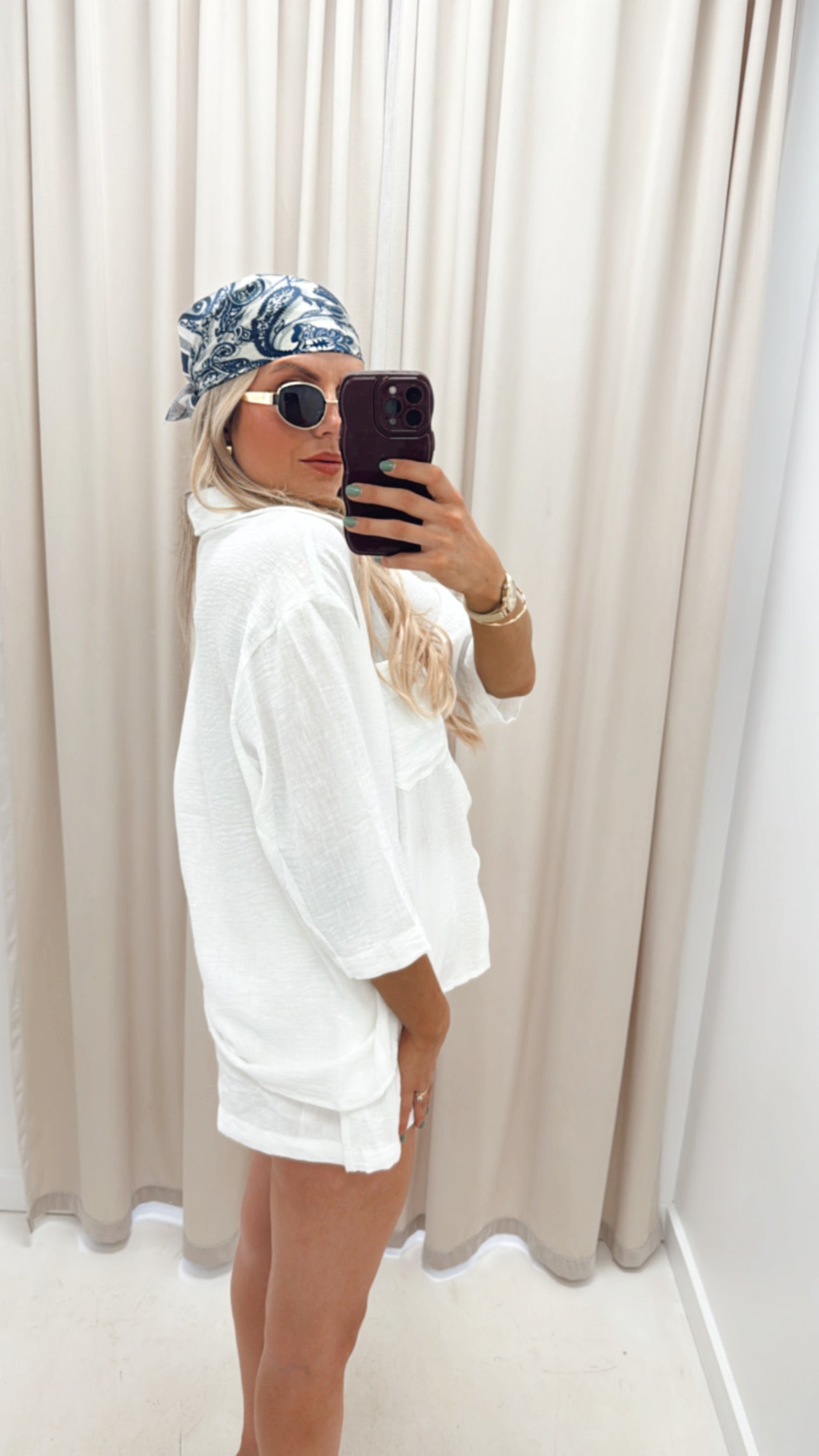 NIKKI TWO PIECE LINEN SET (WHITE)