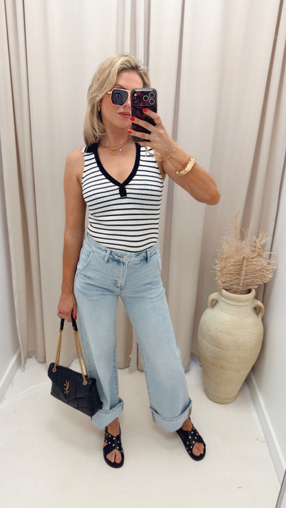 TARAH TUMMY CONTROL HIGH RISE ANKLE WIDE CUFFED JEANS