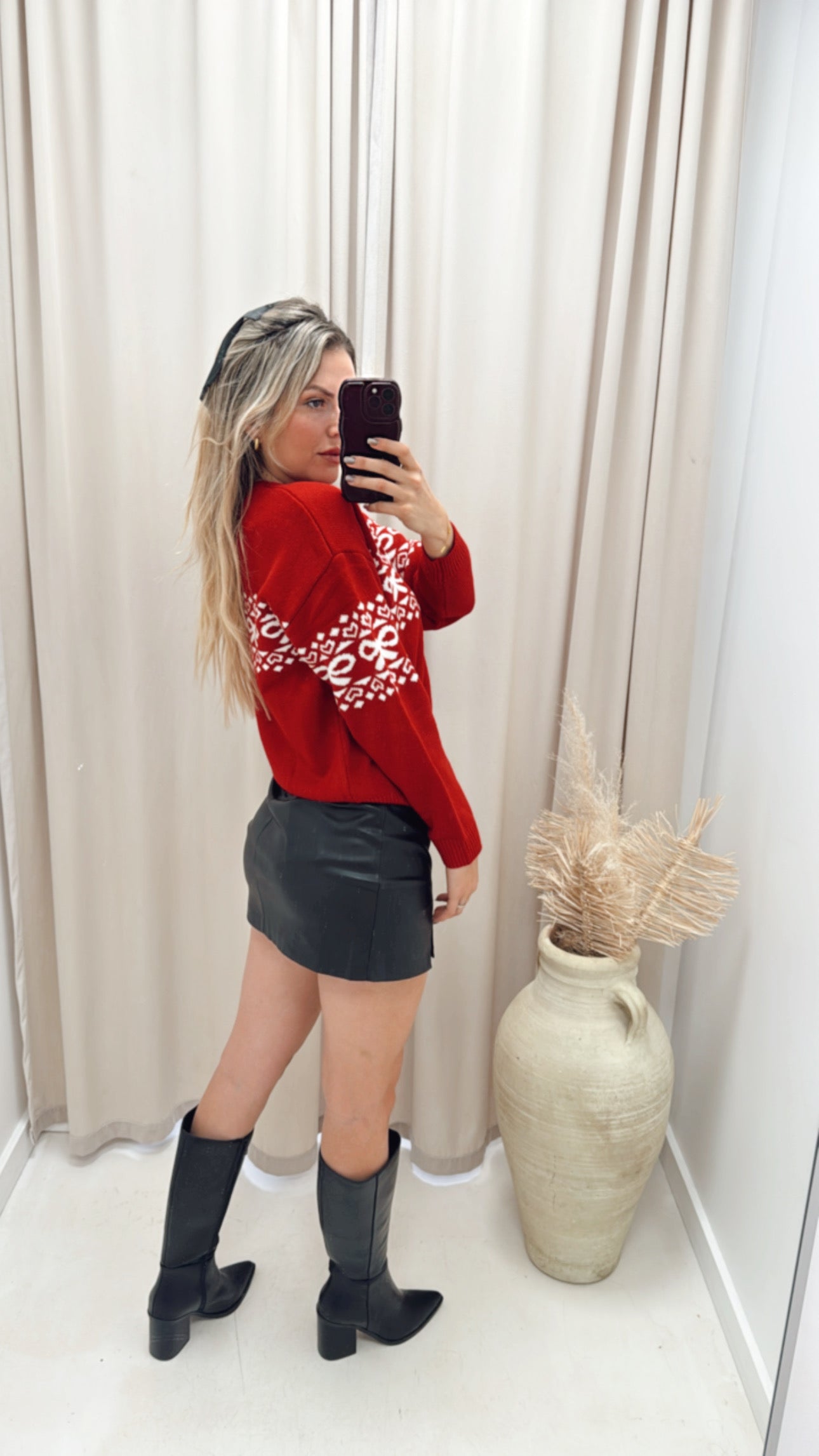 BOW FAIRE ISLE KNIT SWEATER