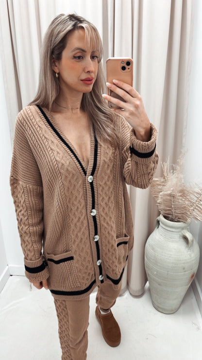 ISABELLE  KNIT LUX LOUNGE SET (CAMEL)