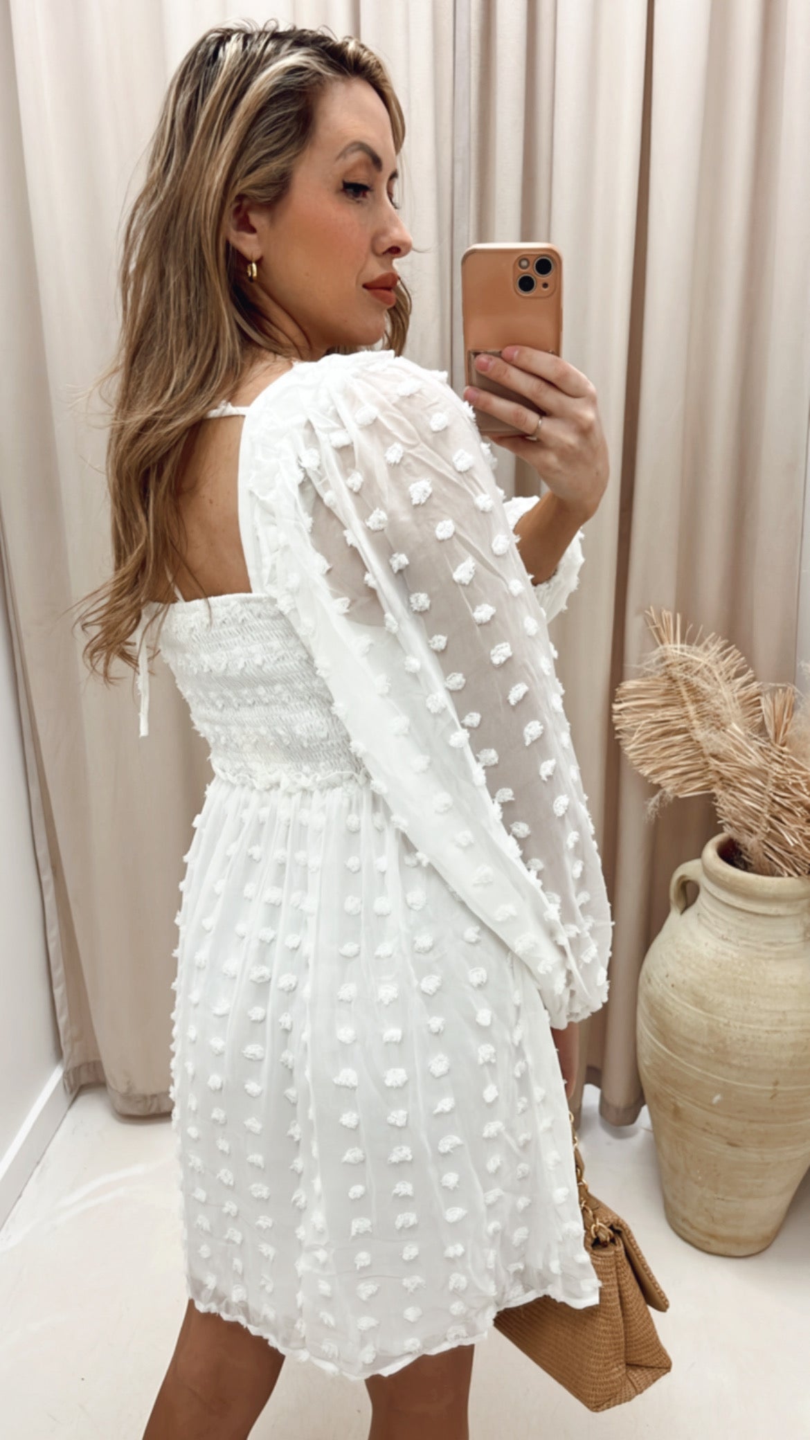 NEW DIOR BABYDOLL MINI DRESS (WHITE) | BEST SELLER | RESTOCK