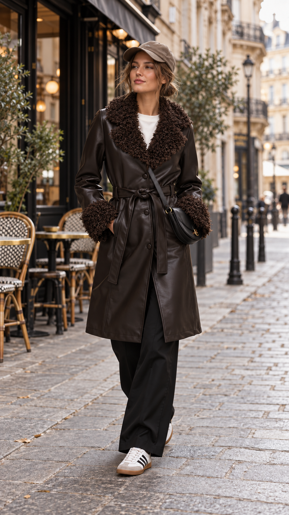 MARLEE FAUX LEATHER FUR JACKET | ONLY