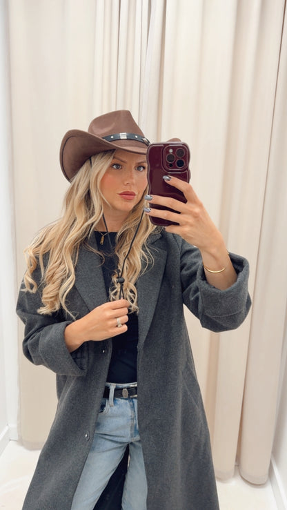 SARAH COWBOY HAT | CHOCOLATE BROWN