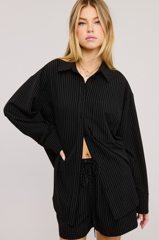 NEW QUIN TWO PIECE SHORT SET (BEIGE OR BLACK)