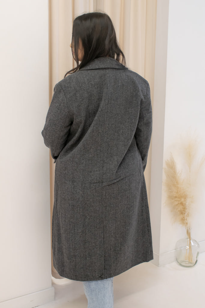 NEW LUCY PEA COAT (DARK GREY) | BRAND: ONLY