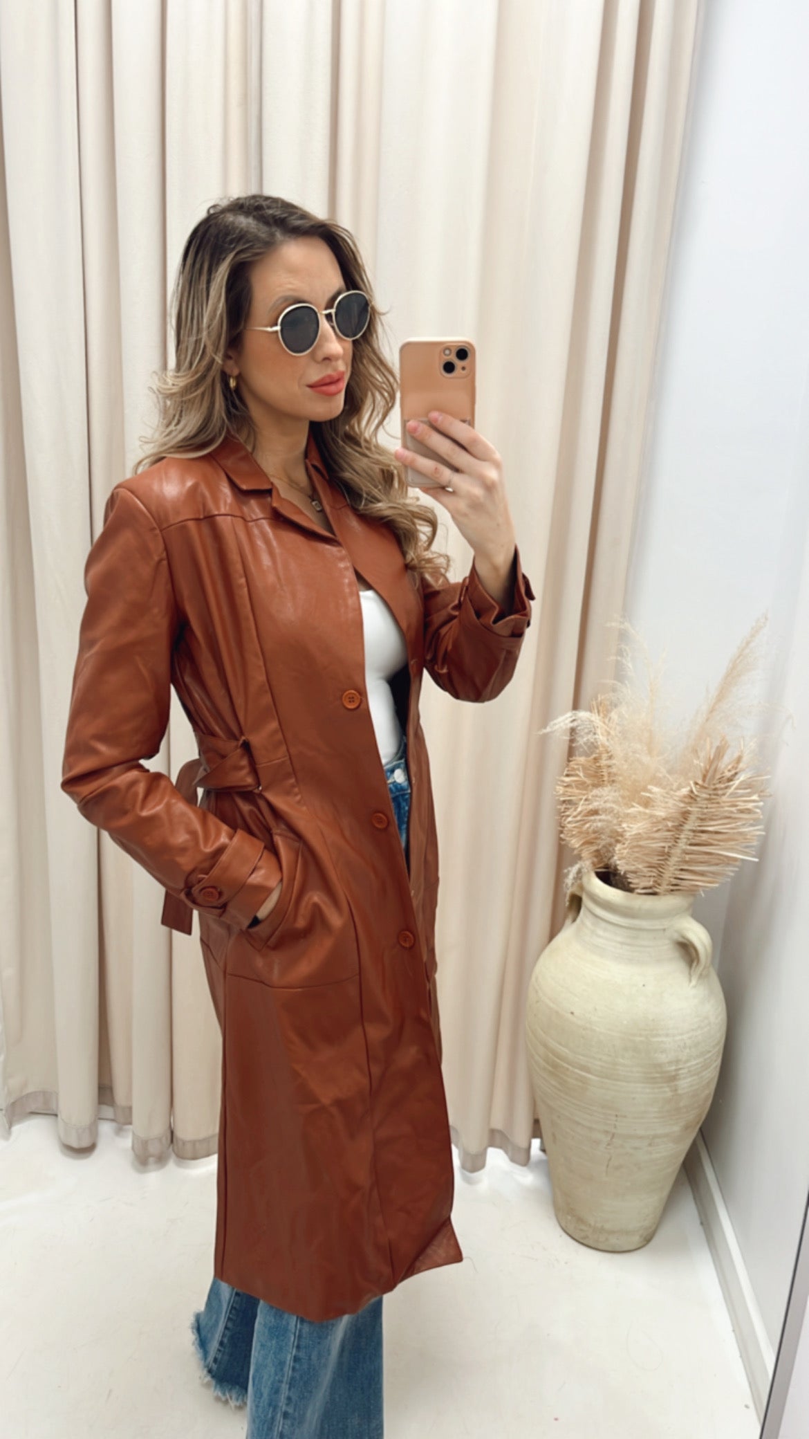 NEW NATALIA TRENCH COAT (COGNAC)
